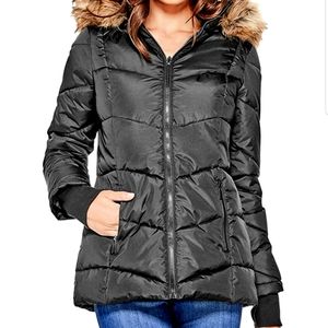 Guess  black puffer jacket sz. L